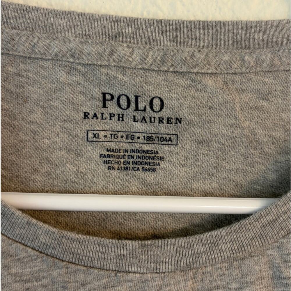 Polo Ralph Lauren Men's Long Sleeve T-Shirt Gray Pony Logo Crew Neck XL - Picture 2 of 3